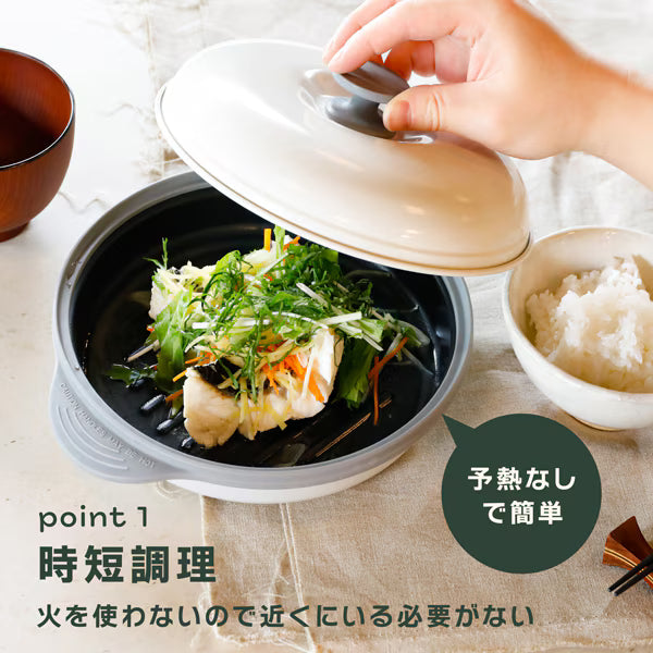 🍳【無油煙懶人神器】日本 CB JAPAN COPAN 微波爐專用多功能煎烤盤 —— 焦香微脆・一機多能的廚房神助手