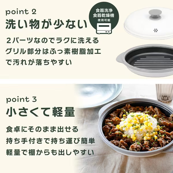 🍳【無油煙懶人神器】日本 CB JAPAN COPAN 微波爐專用多功能煎烤盤 —— 焦香微脆・一機多能的廚房神助手