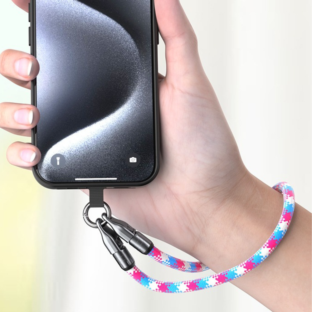 2-in-1 USB-C Lanyard Cable | 240W Fast Charging & Anti-Loss | 30cm