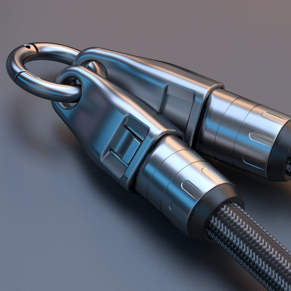 2-in-1 USB-C Lanyard Cable | 240W Fast Charging & Anti-Loss | 30cm