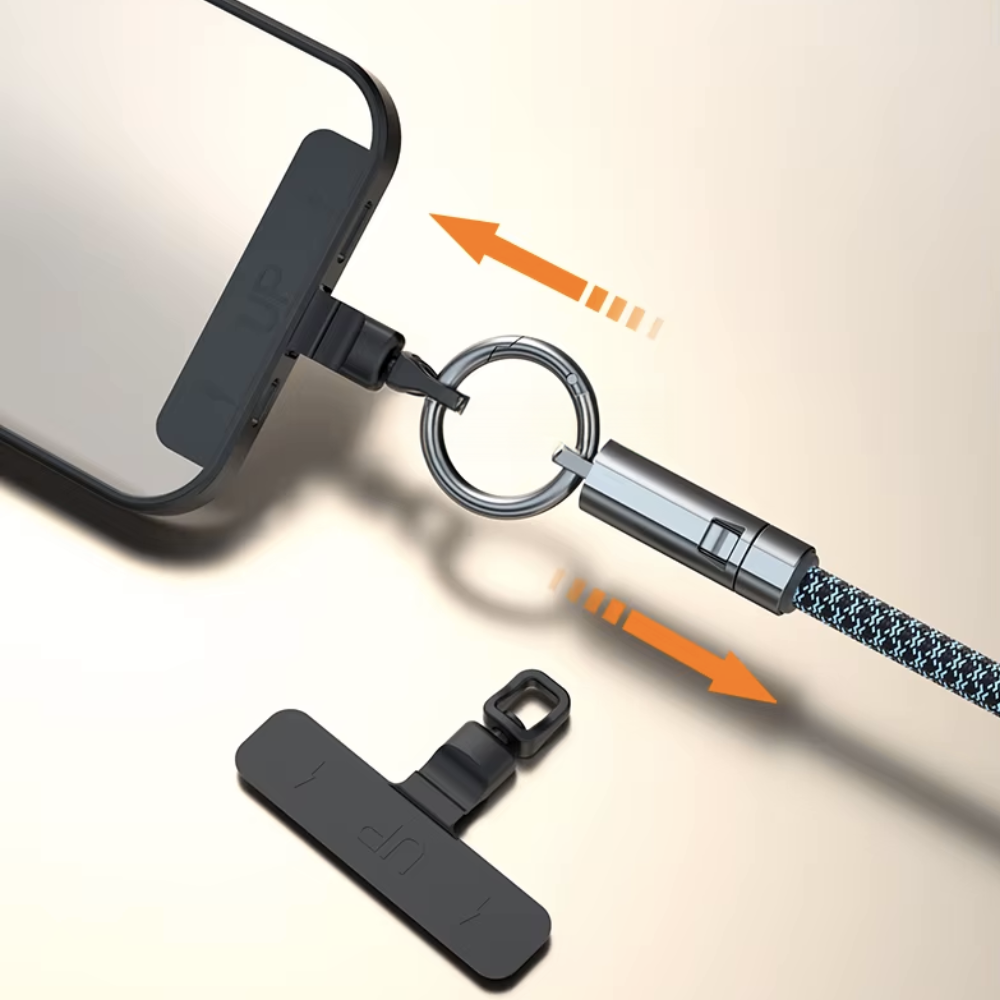 2-in-1 USB-C Lanyard Cable | 240W Fast Charging | Phone Strap Style C | 120cm