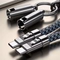 2-in-1 USB-C Lanyard Cable | 240W Fast Charging | Phone Strap Style C | 120cm