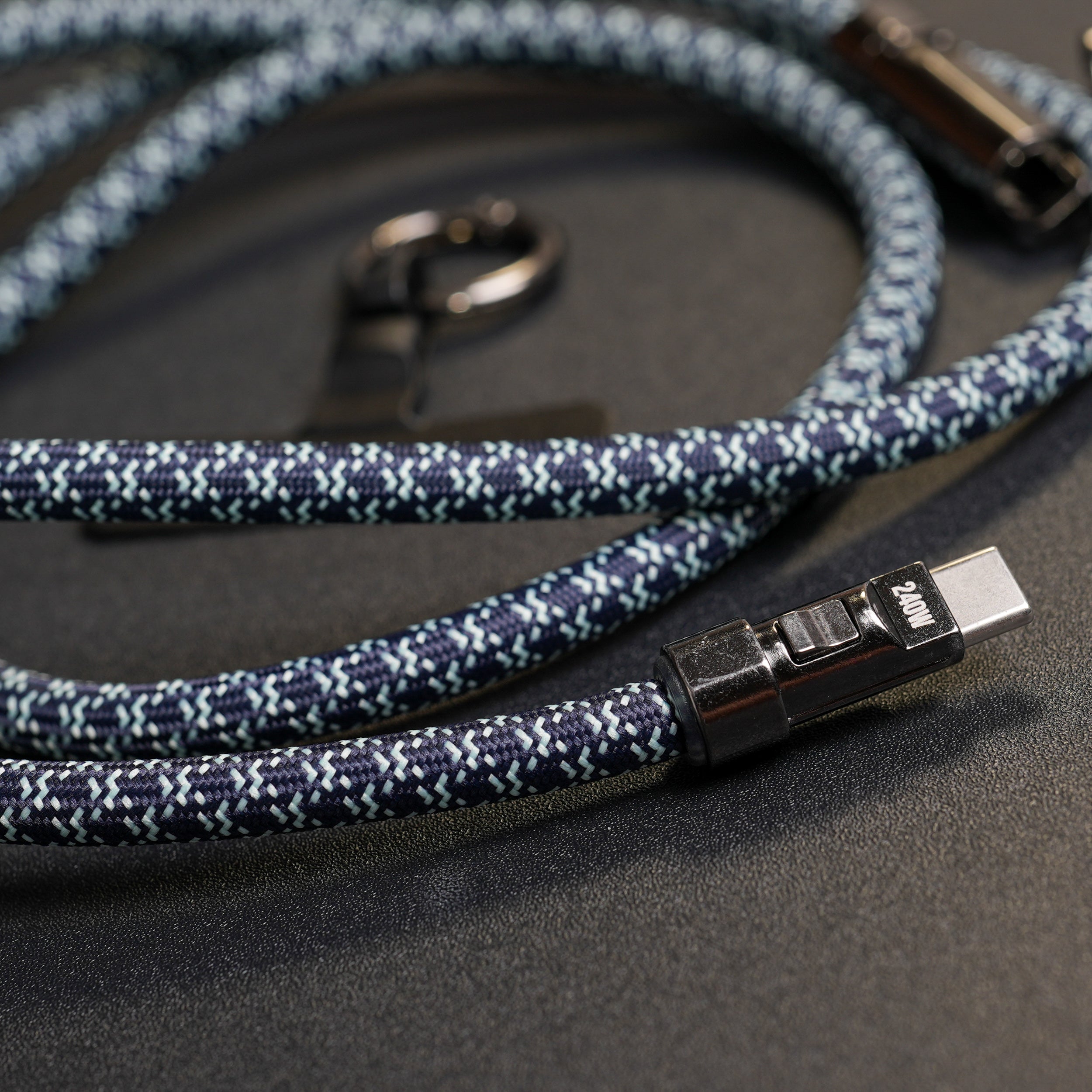 2-in-1 USB-C Lanyard Cable | 240W Fast Charging | Phone Strap Style C | 120cm