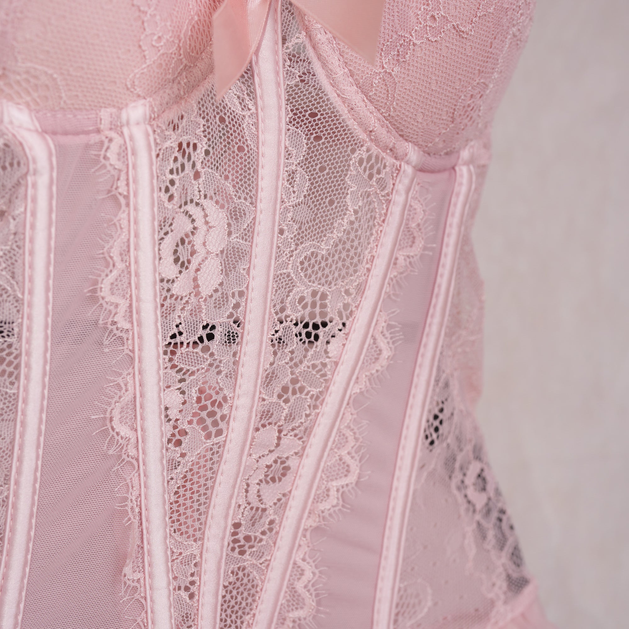 Women’s Lace Babydoll Lingerie Top with Mini Skirt