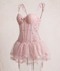 Women’s Lace Babydoll Lingerie Top with Mini Skirt